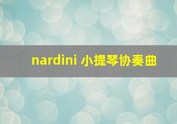 nardini 小提琴协奏曲